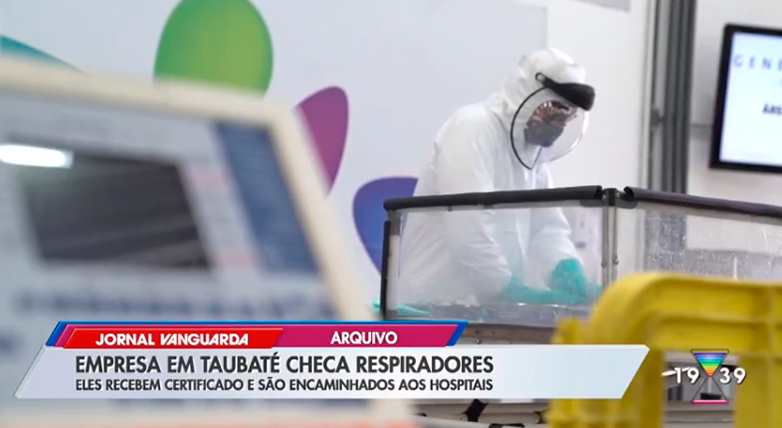 Empresa de Taubaté checa respiradores na pandemia do coronavírus