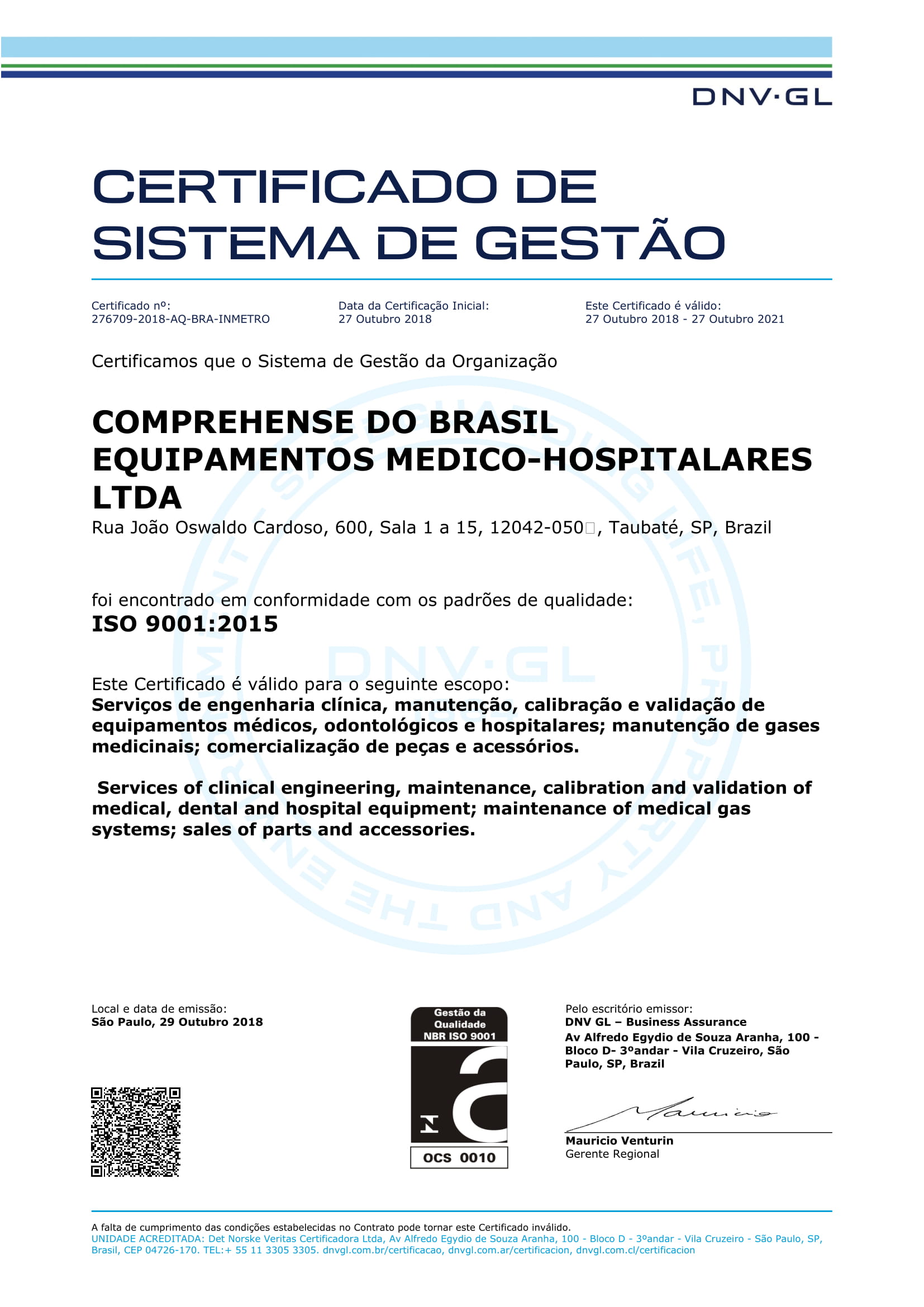 Certificado Iso 9001